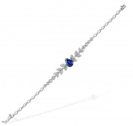 5.79 ct. Pırlanta Safir Bileklik